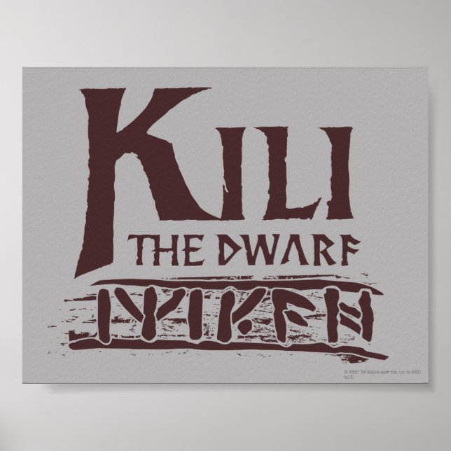 Erebor - Kili Name Poster (Vorne)