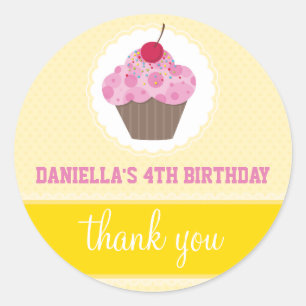 EREIGNIS-DEKORATIVER AUFKLEBER:: kleiner Kuchen 3 Runder Aufkleber