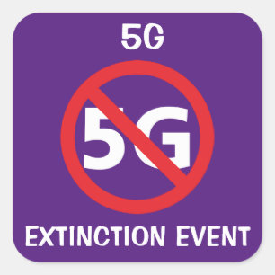 Ereignis der Löschungs-5G Quadratischer Aufkleber