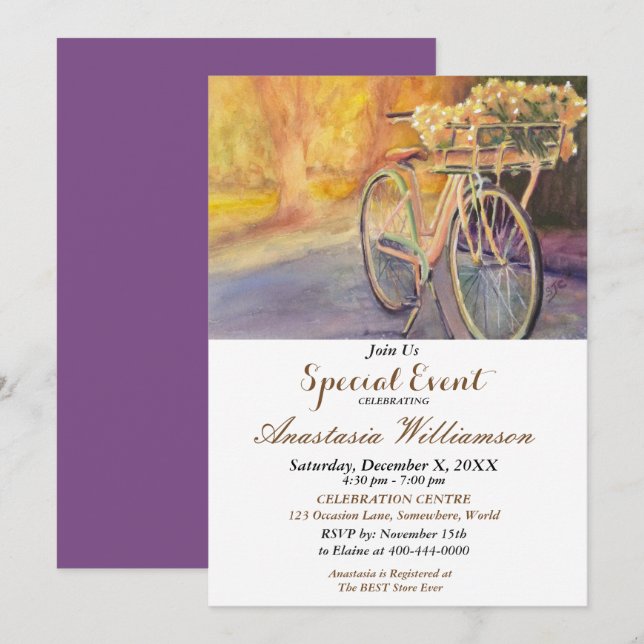 EREIGNIS IM PARK-PARTY EINLADUNG (Vorne/Hinten)