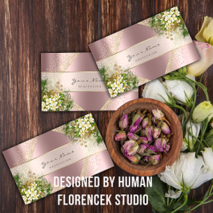 Ereignis-Planer-Schönheitblogger-Rosen-Gold mit Visitenkarte