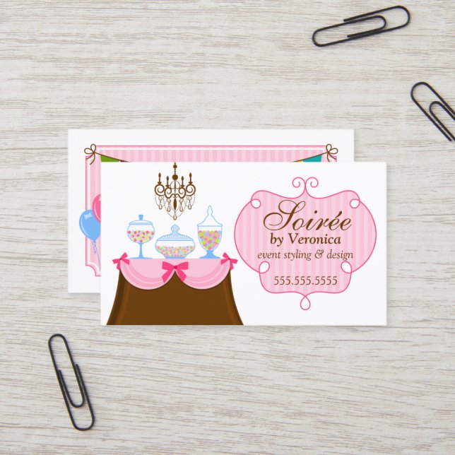 Ereignis-Stylist und Entwurf Visitenkarte (Vorderseite/Rückseite Beispiel)