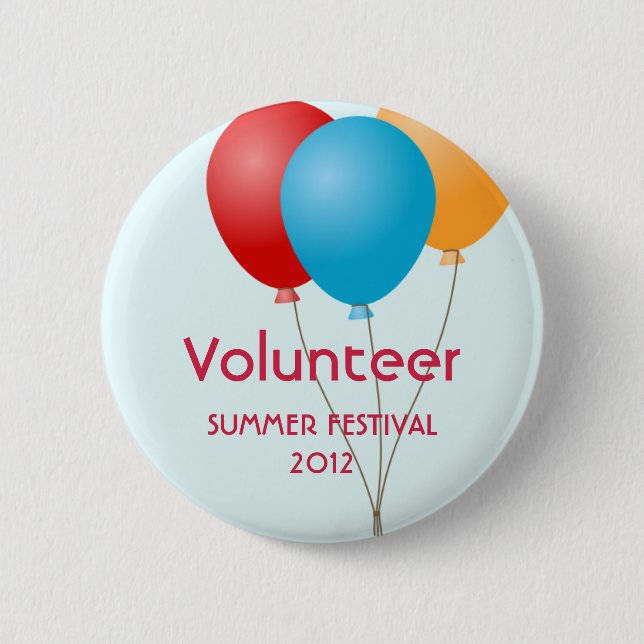 Ereignisgewohnheit des bunten Ballonsommers im Button (Vorderseite)
