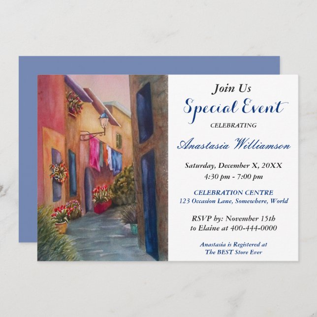 EREIGNISMÄSSIGUNG DES FONDS-PARTY EINLADUNG (Vorne/Hinten)