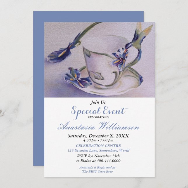 EREIGNISMÄSSIGUNG FÜR DAS OPEN HOUSE PARTY EINLADUNG (Vorne/Hinten)