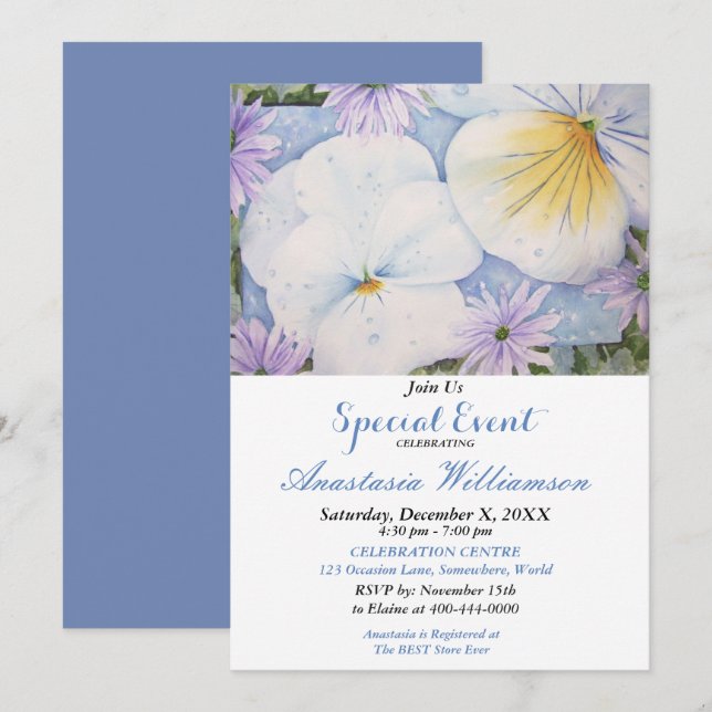 EREIGNISMÄSSIGUNG VON AUSSENPATIO-PARTY EINLADUNG (Vorne/Hinten)