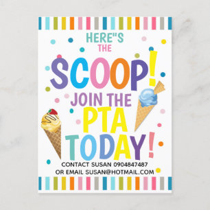 Ereignisthemahelfer Pta oder Zapfwellenantriebs Ankündigungspostkarte