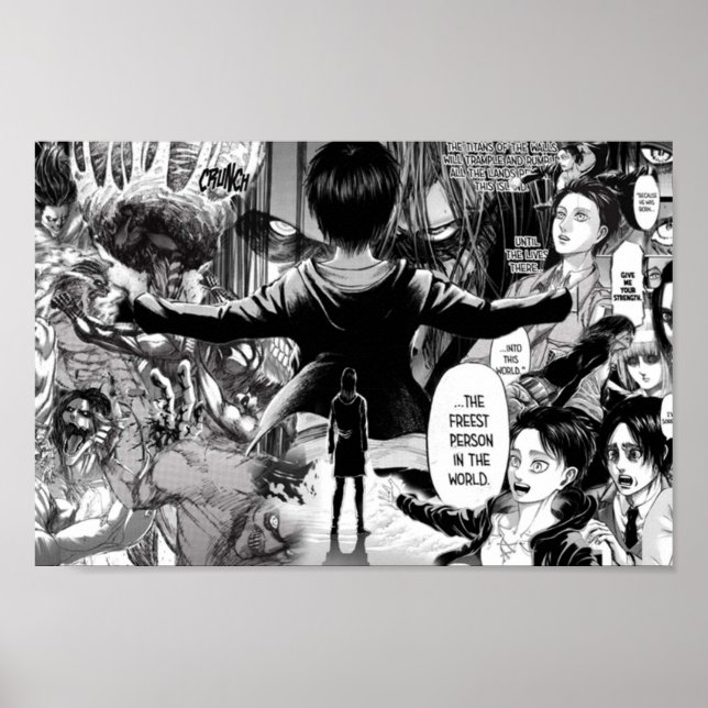 Eren Jaeger Manga Collage Poster (Vorne)