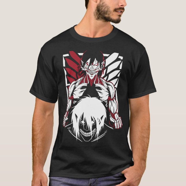 Eren Zeichen Evolution T-Shirt (Vorderseite)