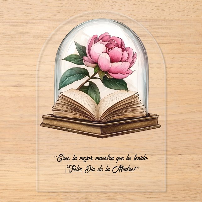 "Eres la mejor maestra que he tenido. Madre" Acryleinladungen (Vorderseite)