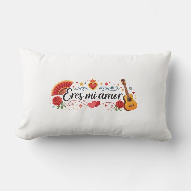 Eres Mi Amor Spanish Romantic Decorative Throw Pil Lendenkissen (Vorderseite)