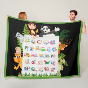 Erfahren Sie Alphabet & Animals Bildung Fleece Bla