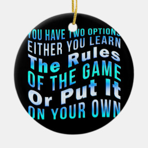 Erfahren Sie die Spielregeln des lustigen sarkasti Keramik Ornament