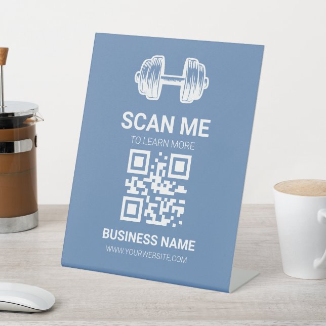 Erfahren Sie mehr QR-Code-Schild | Website | Fitne Sockelschild (In SItu)