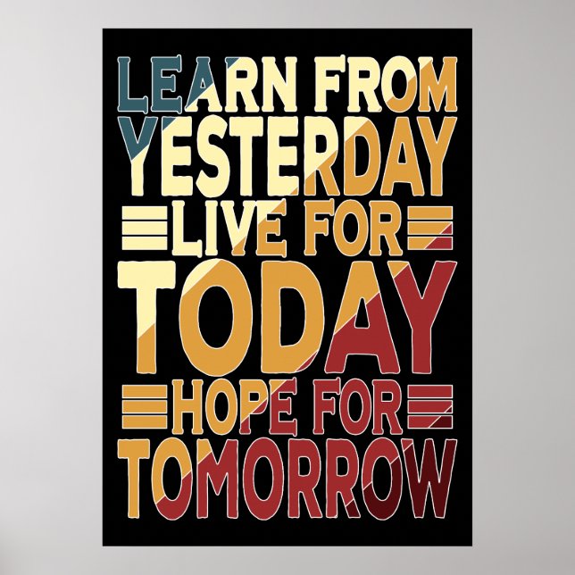 Erfahren Sie von gestern live for Today Poster (Vorne)