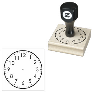 Erfahren Sie, wie Sie die Zeit von analogen Uhrenk Gummistempel
