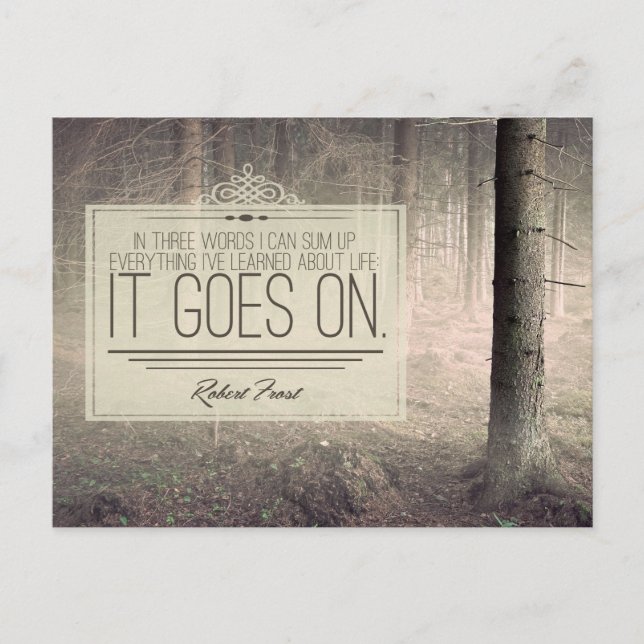 Erfahren über das Leben Postkarte (Vorderseite)