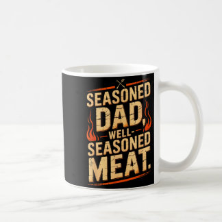 Erfahrener Vater Fleisch Retro Lustig Bbq Barbecue Kaffeetasse