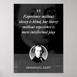 Erfahrung ohne Theorie ist blind Poster