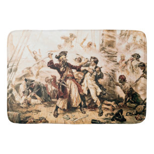 Erfasse den Piraten Blackbeard, Queen Anne's Reven Badematte