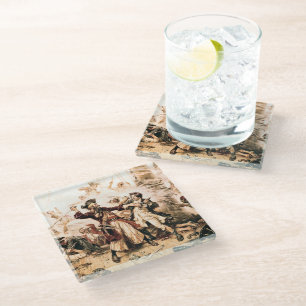 Erfasse den Piraten Blackbeard, Queen Anne's Reven Glasuntersetzer