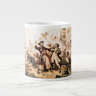 Erfasse den Piraten Blackbeard, Queen Anne's Reven Jumbo-Tasse