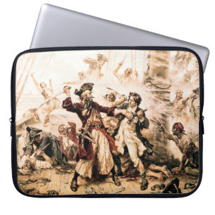 Erfasse den Piraten Blackbeard, Queen Anne's Reven Laptopschutzhülle