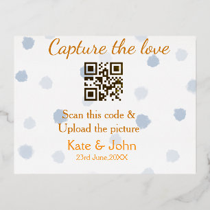 Erfasse die Liebe, füge QR-Scan-Bild hochzuladen,  Folien Feiertagspostkarte