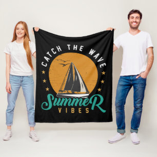 Erfasse die Sommerstimmung der Welle Fleecedecke
