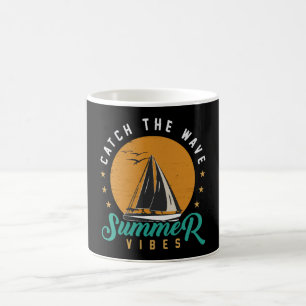 Erfasse die Sommerstimmung der Welle Kaffeetasse