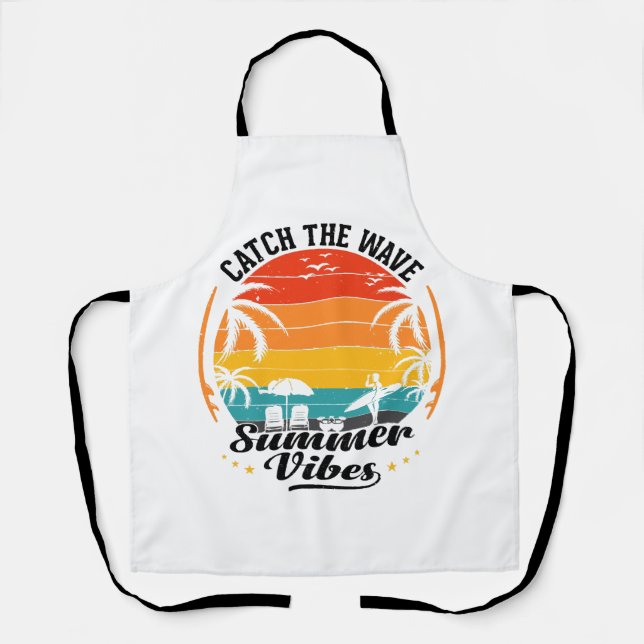 Erfasse die Sommerwelle Vibes Schürze (Vorderseite)
