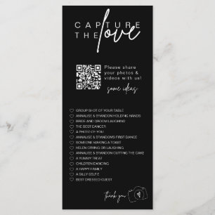 Erfassen Sie die Liebe QR CODE Foto Sharing Guest Menükarte