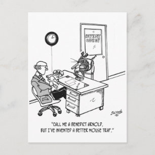 Erfinder Cartoon 1932 Postkarte