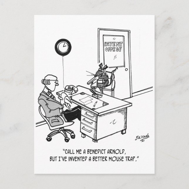 Erfinder Cartoon 1932 Postkarte (Vorderseite)