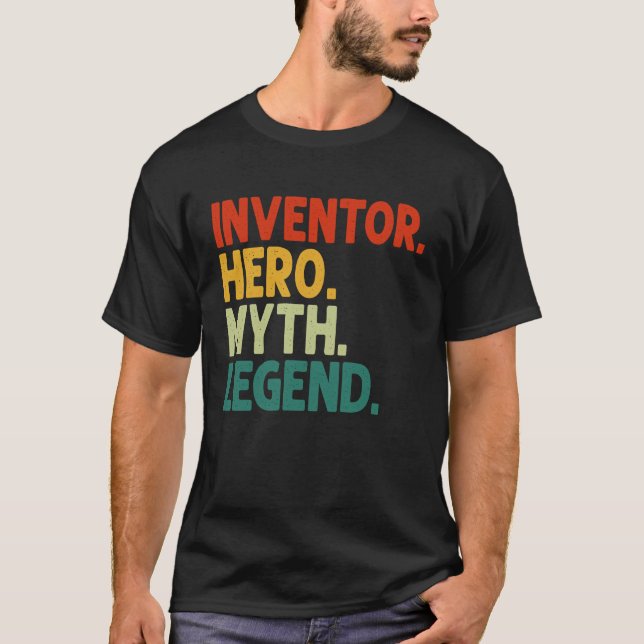 Erfinder des Mythos Legend Vintager Erfinder T-Shirt (Vorderseite)
