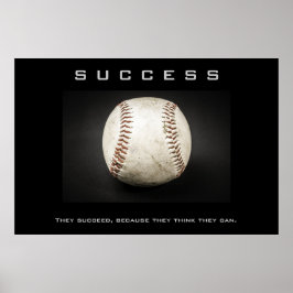 Erfolg Baseball Artwork Motivierend Inspirier Poster