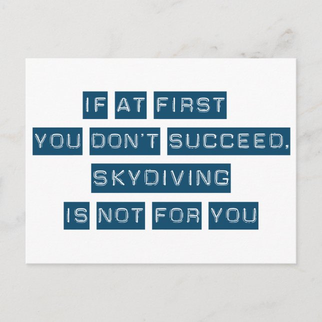 Erfolg beim Skydiving Postkarte (Vorderseite)