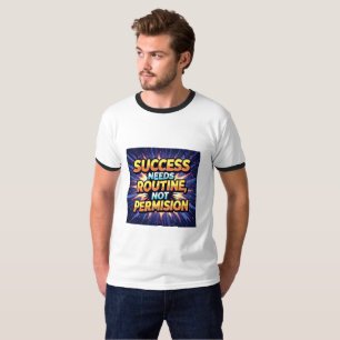 Erfolg braucht Routine, keine Erlaubnis – Beginne T-Shirt