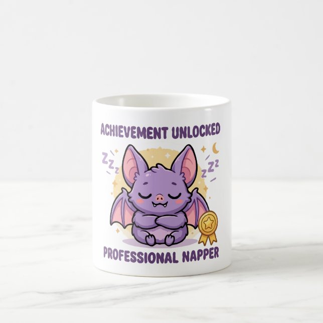 Erfolg freigeschaltet Profi-Nickerchen-Fledermaus Kaffeetasse (Mittel)