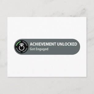 Erfolg freigeschaltet - Verlobt Ankündigungspostkarte