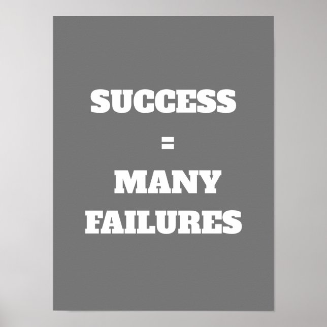 Erfolg gleicht vielen Fehlern Poster (Vorne)