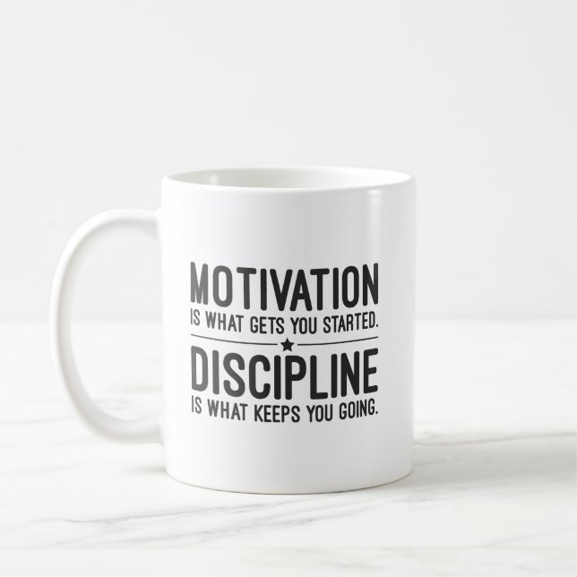 Erfolg, Hustle, Grind und Gym Motivation Kaffeetasse (Links)