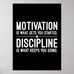 Erfolg, Hustle, Grind und Gym Motivation Poster