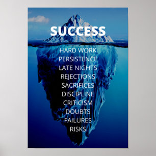 Erfolg Iceberg Unternehmer & Office Motivierend Poster