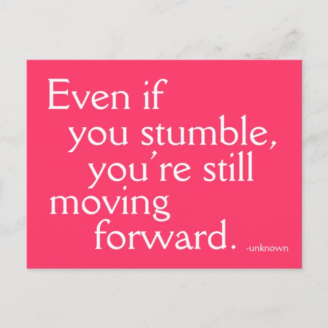 Erfolg inspiriert - Motivierend Postkarte (Vorderseite)