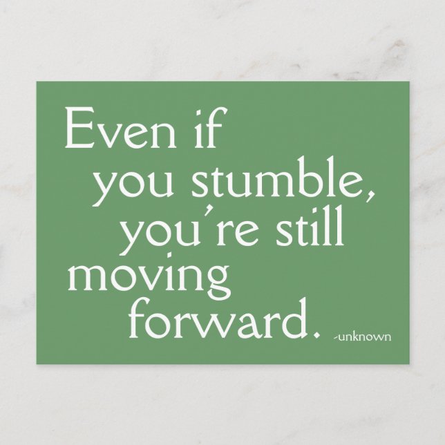 Erfolg inspiriert - Motivierend Postkarte - Vorwär (Vorderseite)