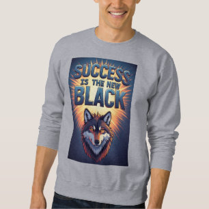 Erfolg ist das neue Schwarz mit Wolfskopf Sweatshirt