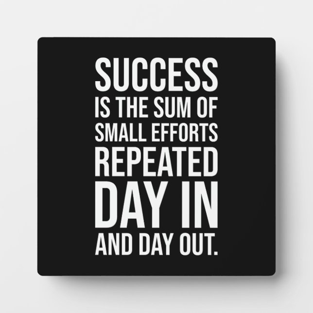 Erfolg ist die Summe der kleinen Anstrengungen - F Fotoplatte (Vorderseite)