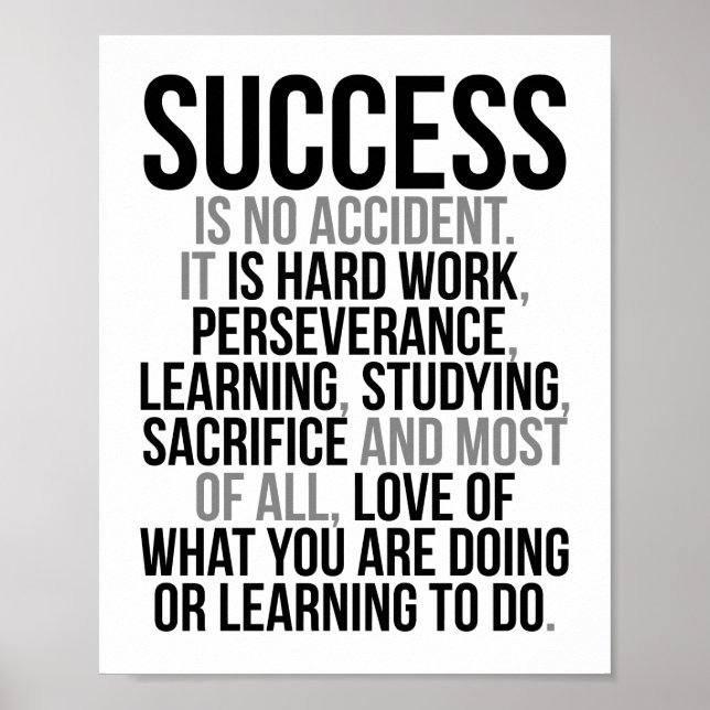Erfolg ist kein Zufall Poster (Vorne)