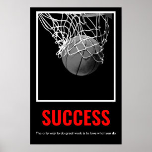 Erfolg Motivierend Basketball Trendy Poster
